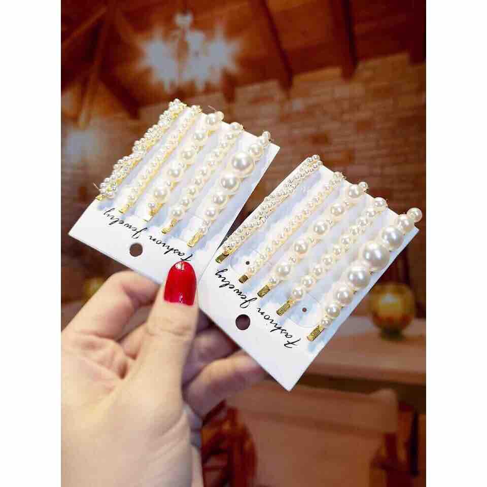 Sét 5 cặp đính hạt siêu xinh