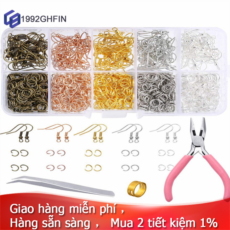 1128 Pieces Earring Making Supplies Kit with Earring Hooks Jump Rings Pliers Tweezers Jump Ring Opener for Earrings Making and Repairring，bộ dụng cụ làm đồ trang sức9，accessoires for earring，earring kit,earing diy