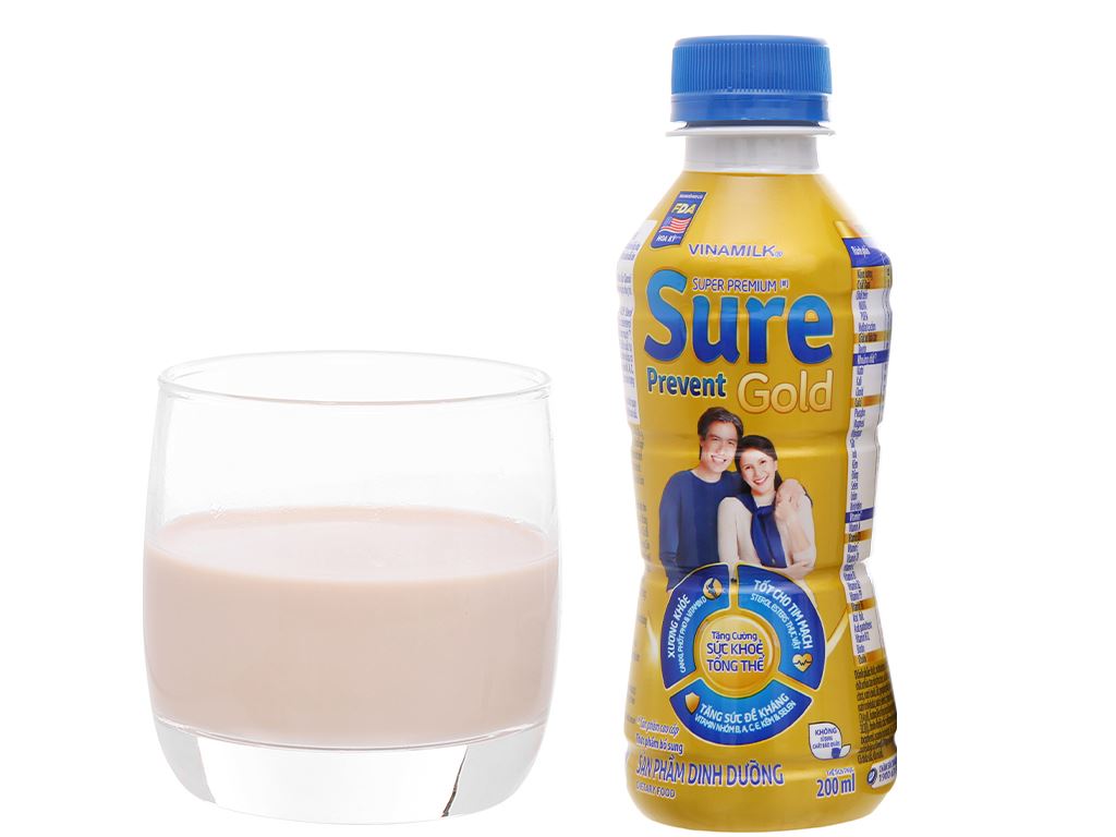 01 thùng sữa nước Sure Prevent gold Vinamilk (sữa bột pha sẵn) 200ml