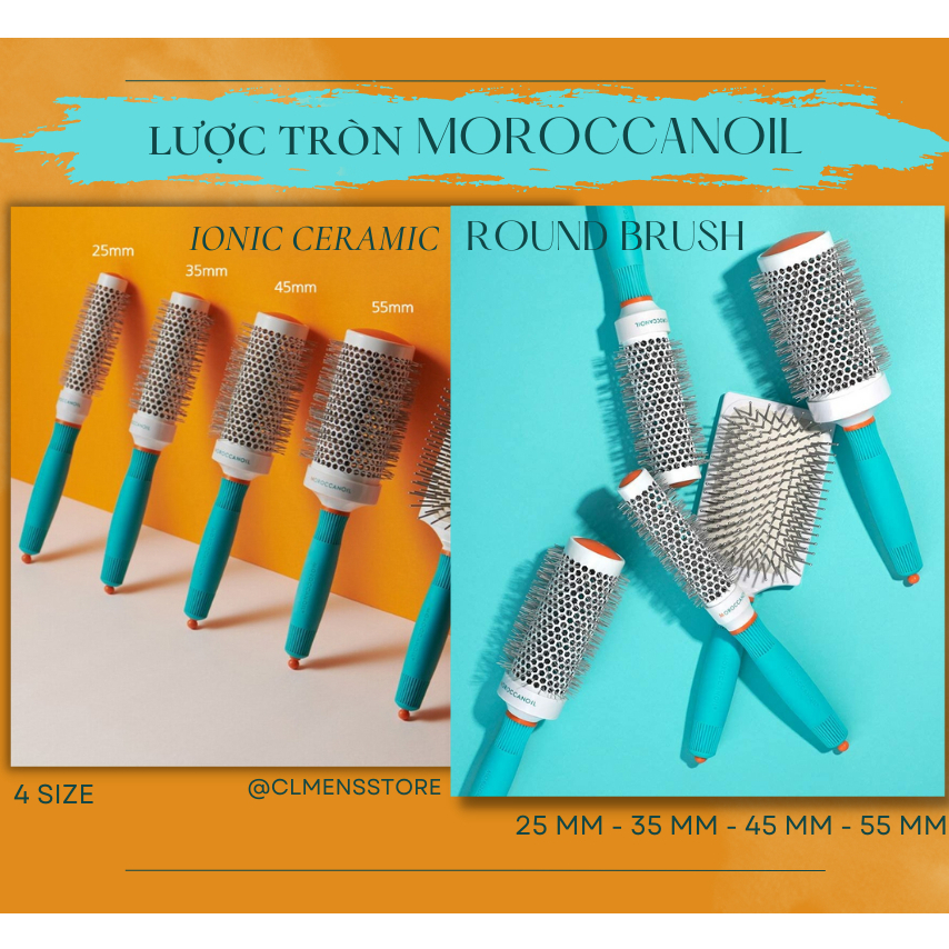 Lược tròn Gốm Moroccanoil Ionic Ceramic Brush (4 size)