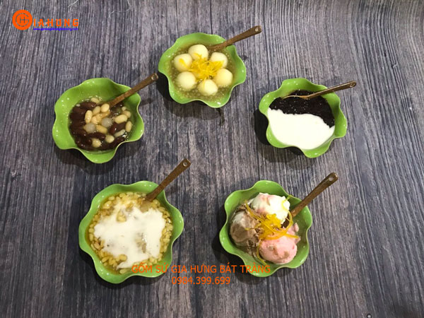 Bộ 6 bát sen phi 16 gốm sứ Bát Tràng
