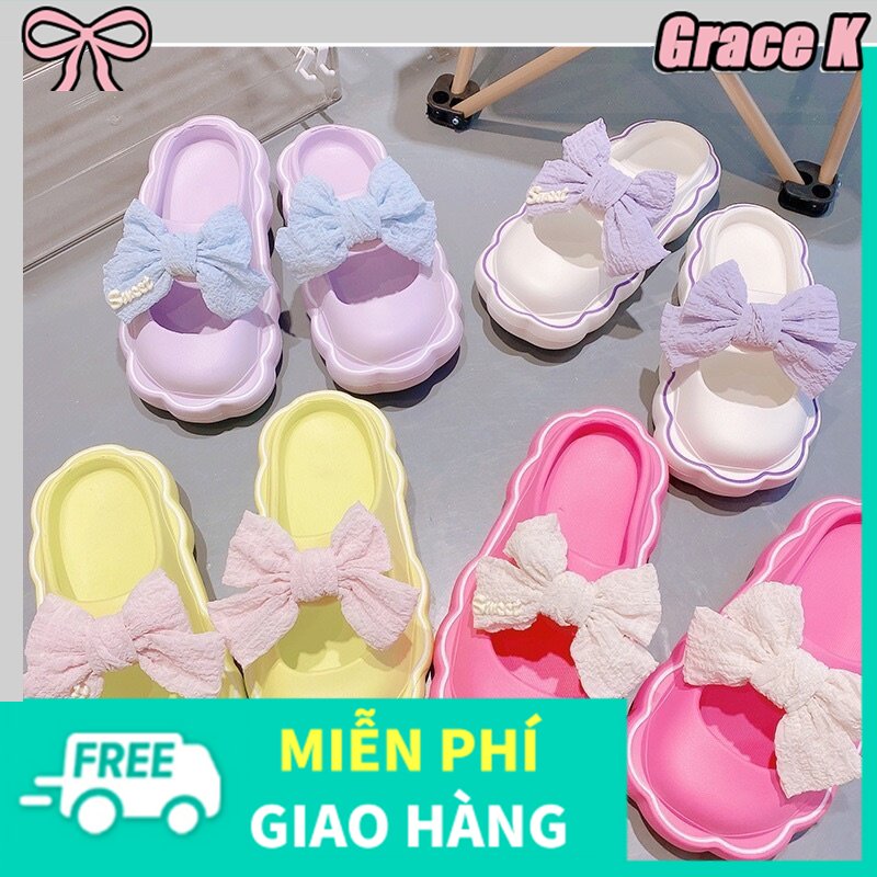miễn phí vận chuyển Giày nơ ngọt ngào Màu sắc đẹp chất lượng tốt Ăn mặc