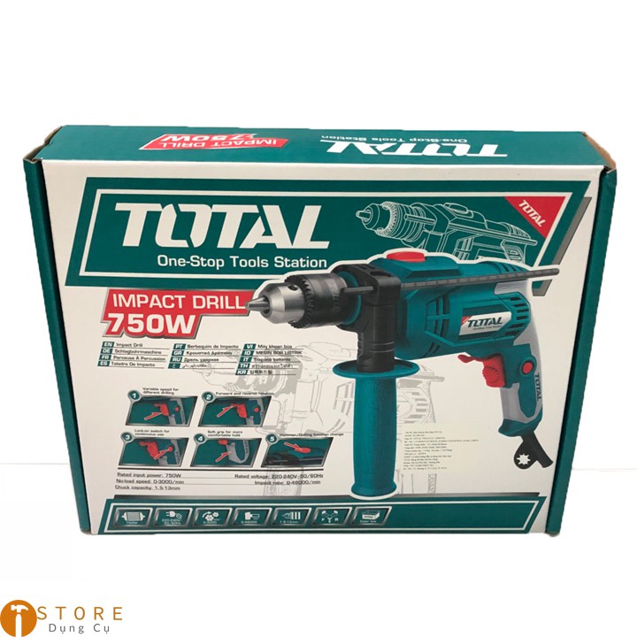 MÁY KHOAN ĐỘNG LỰC TOTAL 750W ( TG108136E )