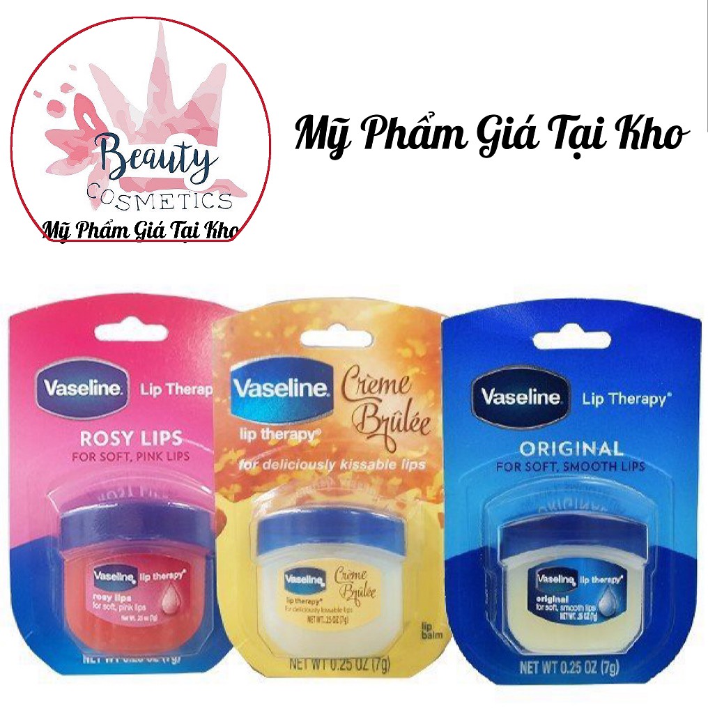 Sáp Dưỡng Môi Mềm Mịn Vaseline Original/ Rosy Lips 7g