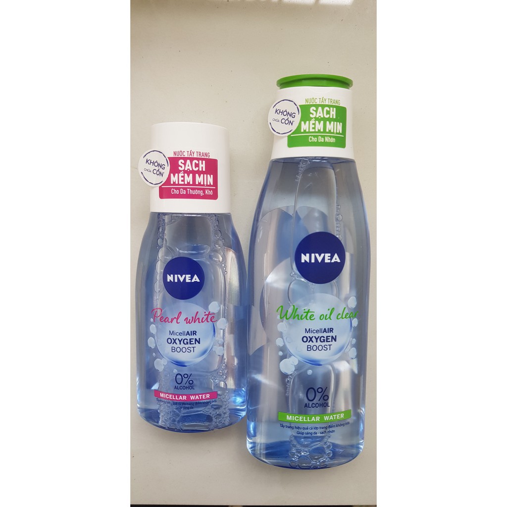 Nước tẩy trang Nivia 200ml không cồn tẩy trang nhẹ nhàng, dễ dàng vệ sinh vùng da mặt cần tẩy trang