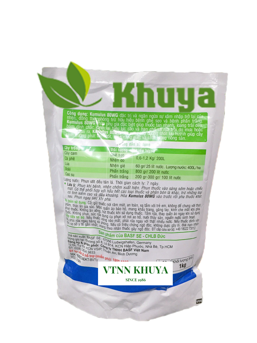 Eliminate Diseases and Pests Kumulus ® 80Wg 1kg Basf