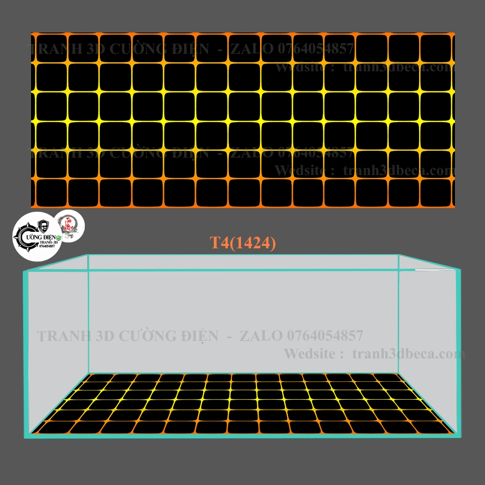 Tranh 3D dán đáy bể cá cảnh