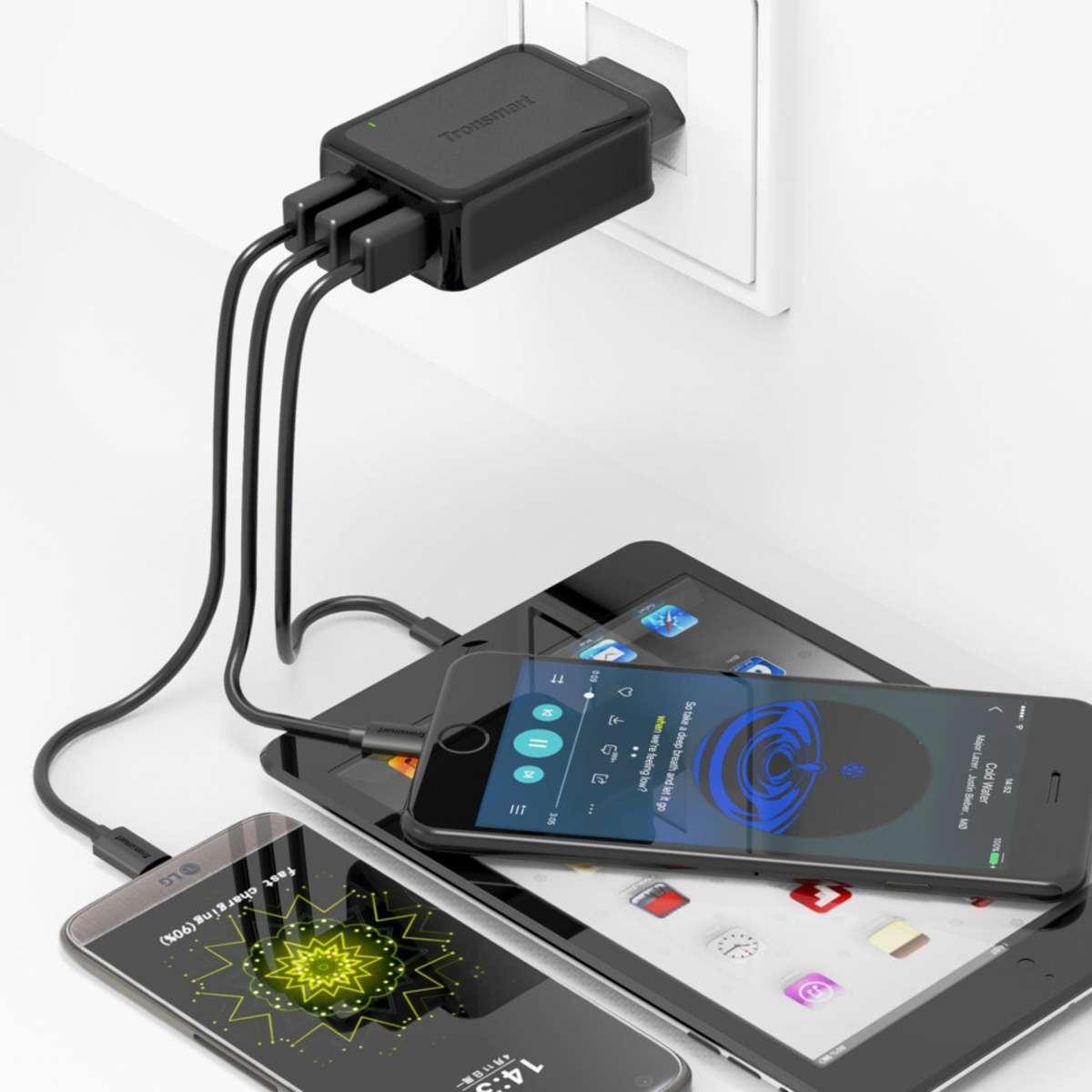 Sạc TRONSMART 3 cổng 42w Quick Charge 3.0