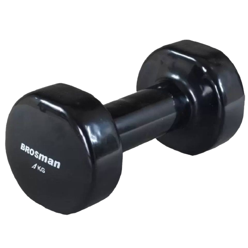 Tạ tay 4kg Brosman nhập khẩu (Tạ sắt 4kg màu đen)