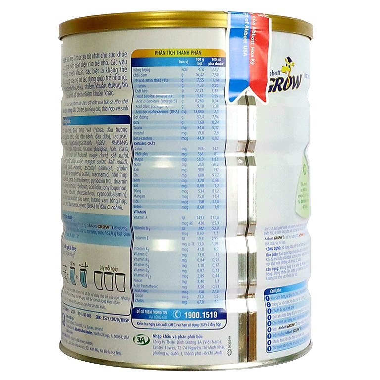 Sữa Grow 1+ thay thế Sữa Grow 3 abbott 900g [Date 2026]