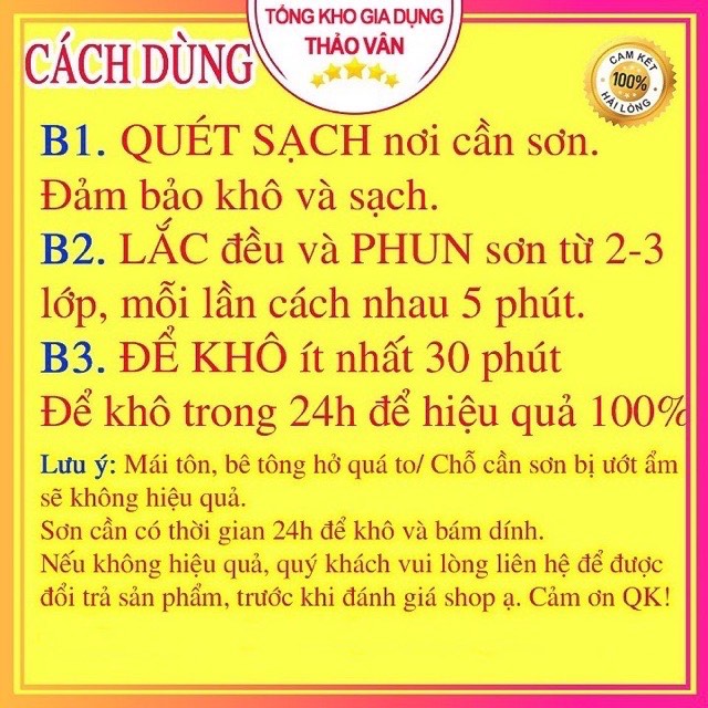 Chai dung dịch xịt chống dột - chống thấm nước - Bình xịt chống thấm,dột