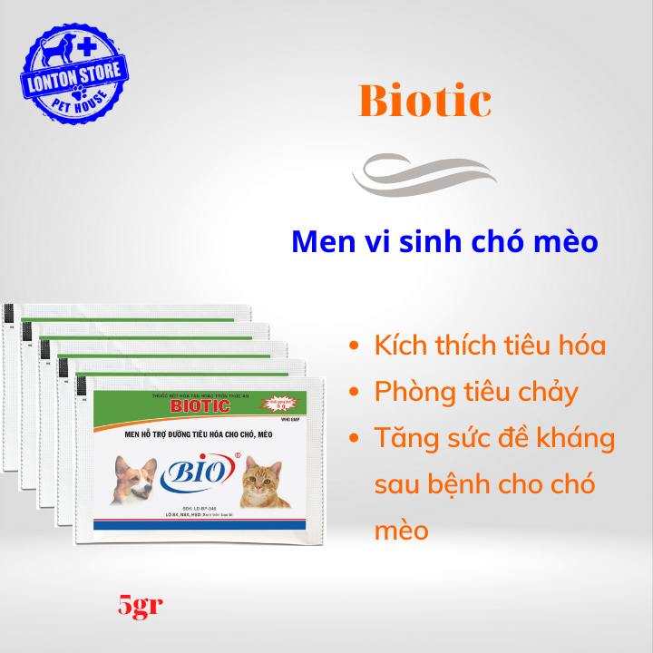 Bio bio biotic - men tiêu hóa hỗ trợ đường tiêu hóa cho thú cưng-lonton shop & bio