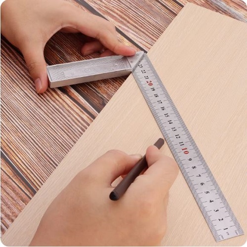 Thước Kim Loại Đo Độ Vuông Góc Dài 25cm Kim Cương