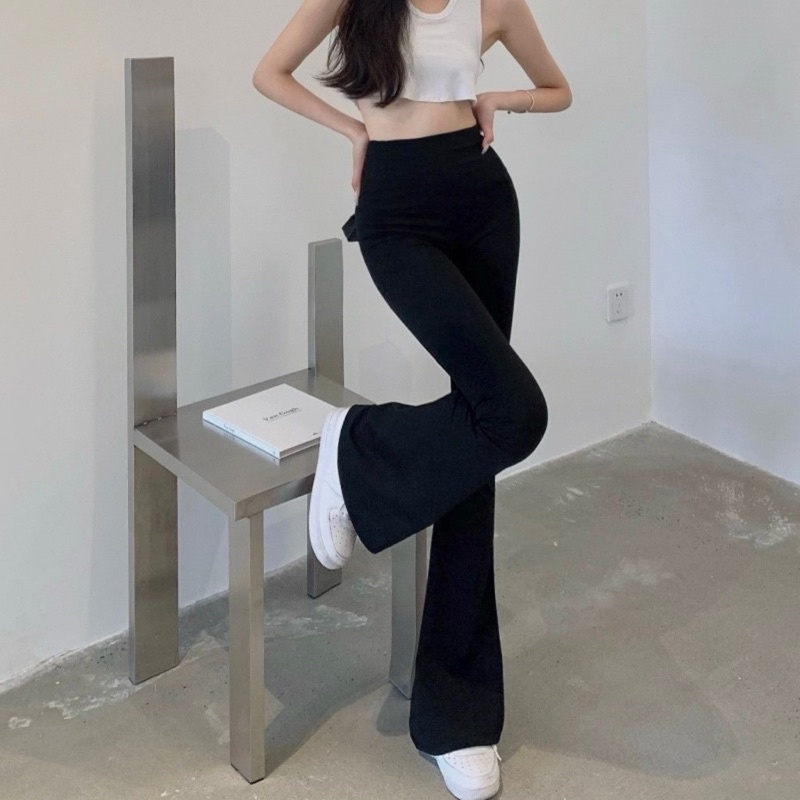 QUẦN ỐNG LOE LƯNG THUN ÔM BODY SIÊU HACKK DÁNG Q6