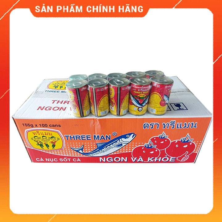 Cá nục sốt cà THREE MAN lon 155G ( 1 lon)