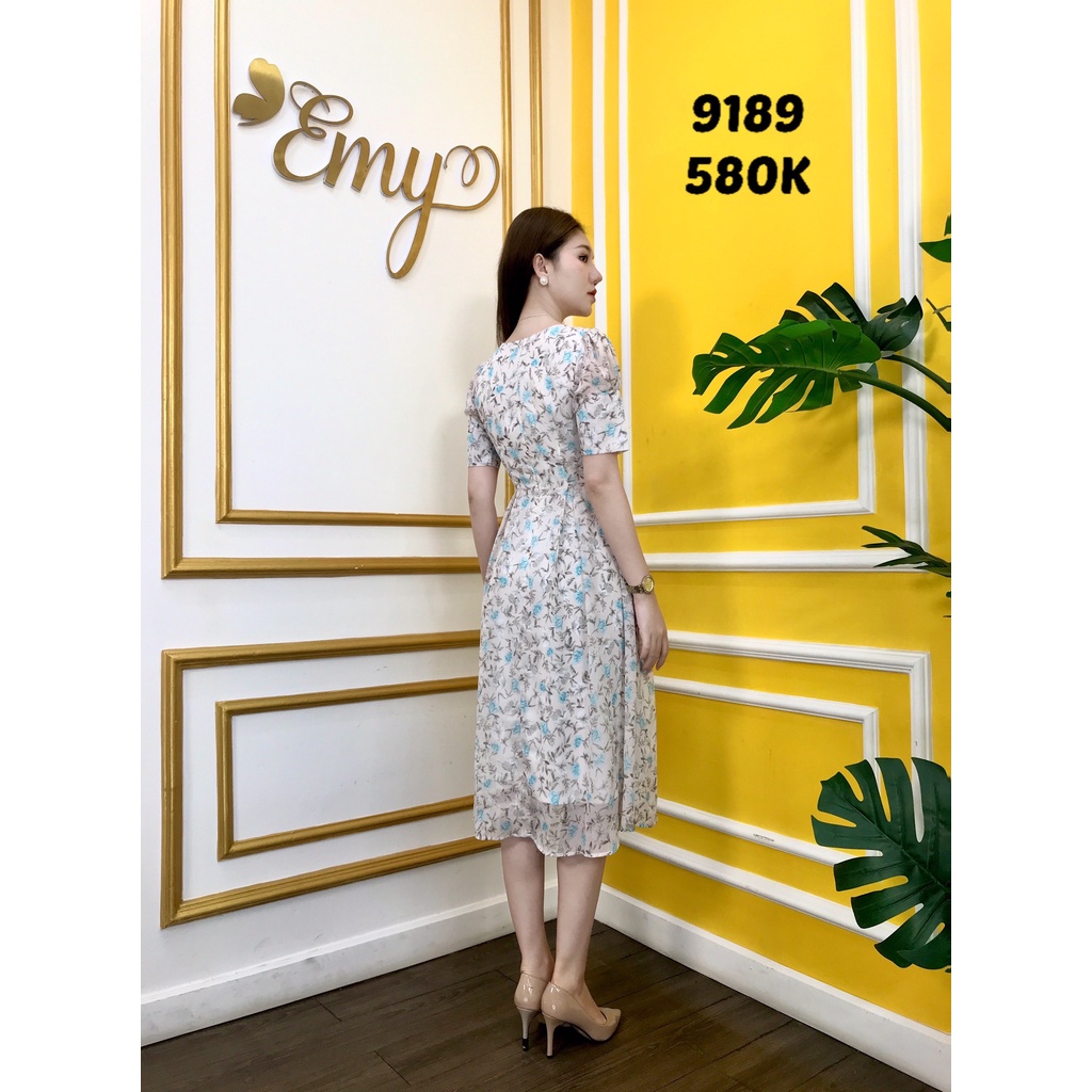 Đầm EMY EM9189 Xoè Hoạ Tiết Hoa