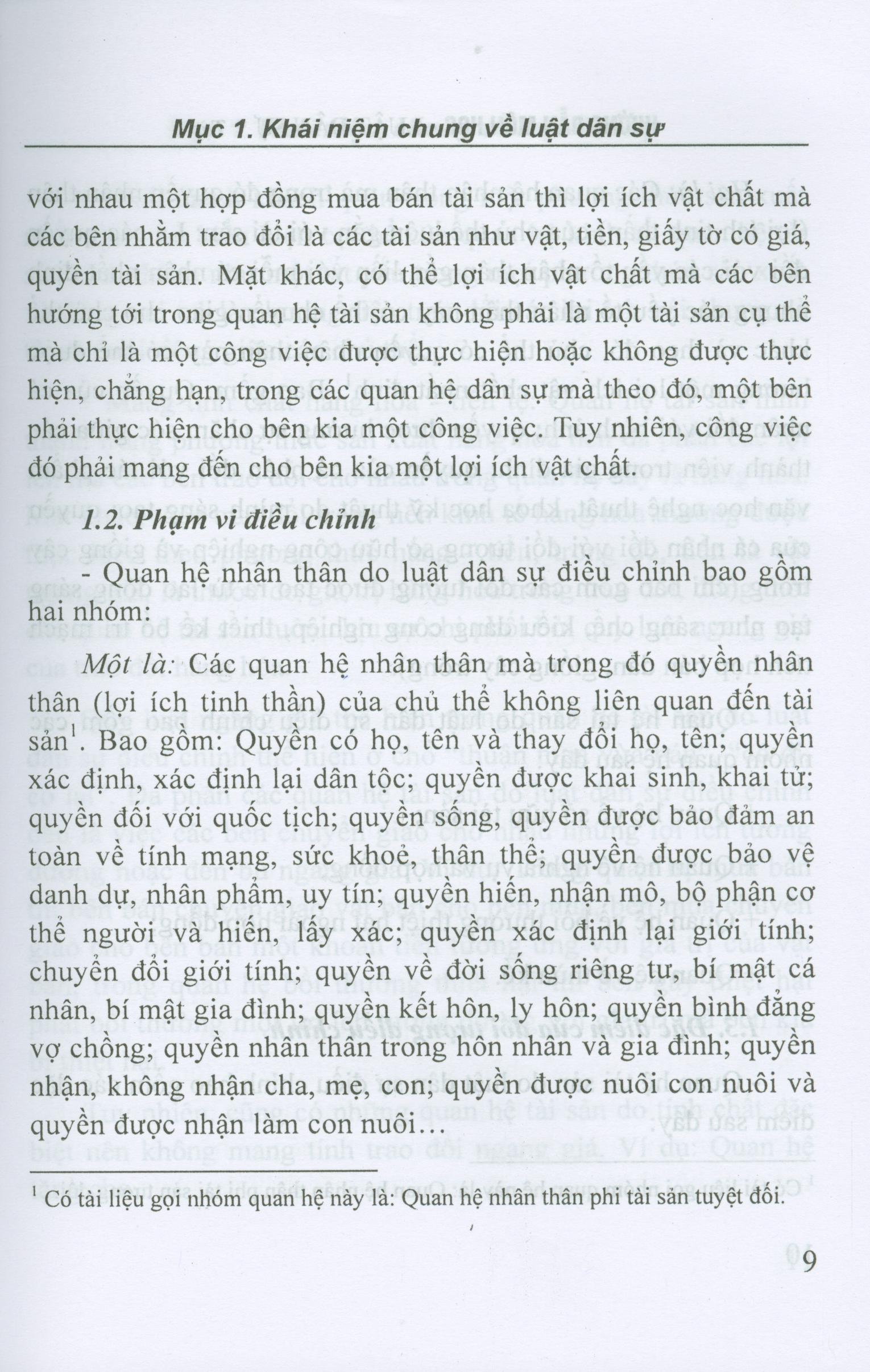 Hướng dẫn môn học luật dân sự - tập 1