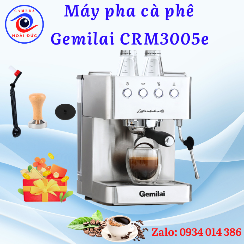 Máy Pha Cà Phê GEMILAI CRM 3005E - Chuẩn vị Espresso - sang trọng