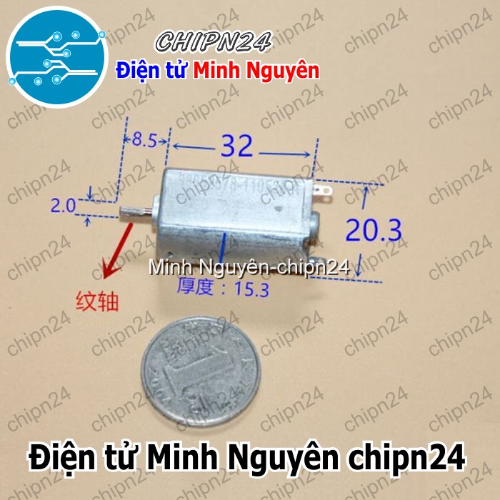 [1 cái] Động cơ SH180 Trục ngắn (180 180SH) Trục 2mm - HH001813