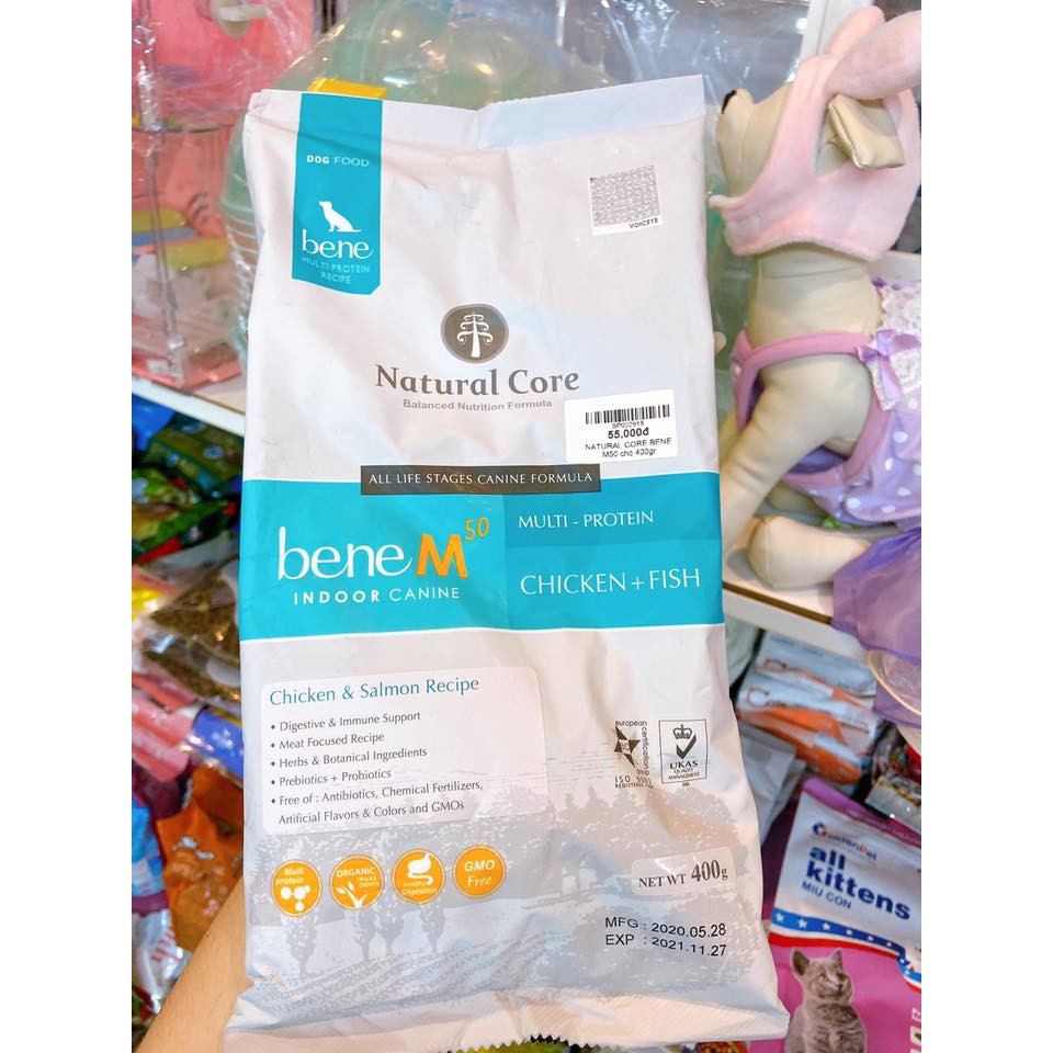 [BAO 10KG] Thức Ăn Hạt Natural Core Bene M50 Cho Chó - Vị Thịt Gà & Cá Hồi - [Nông Trại Thú Cưng]