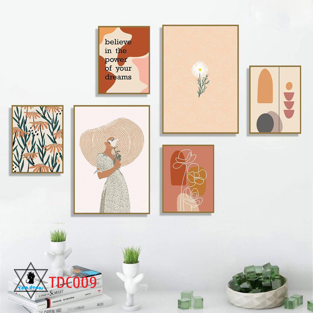 Combo 6 PCs wall hanging picture-5mm thick Foamex plastic wall stickers