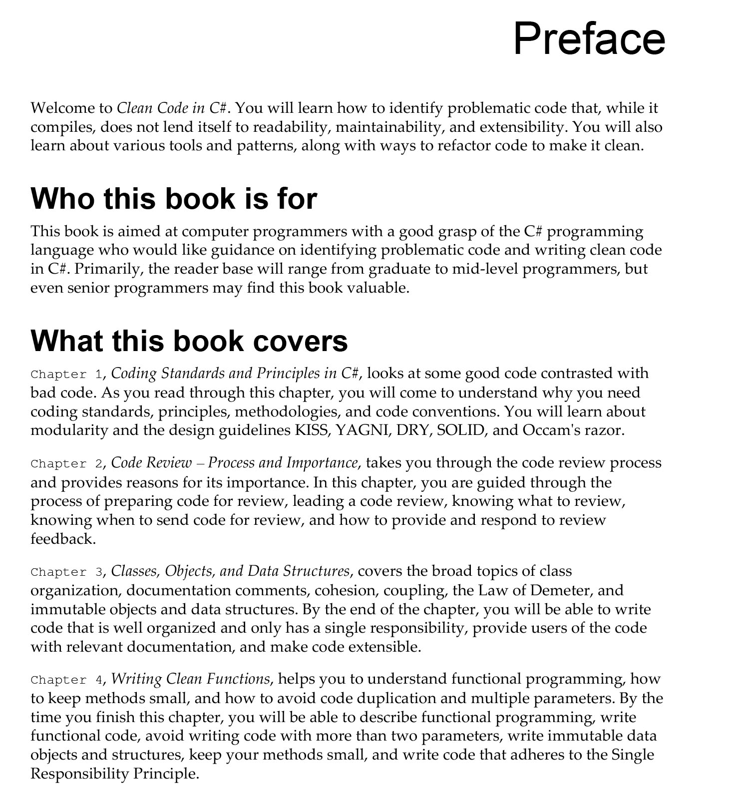 Sách Tiếng Anh Clean Code in C Refactor your legacy C code base and improve application performance by applying best practices