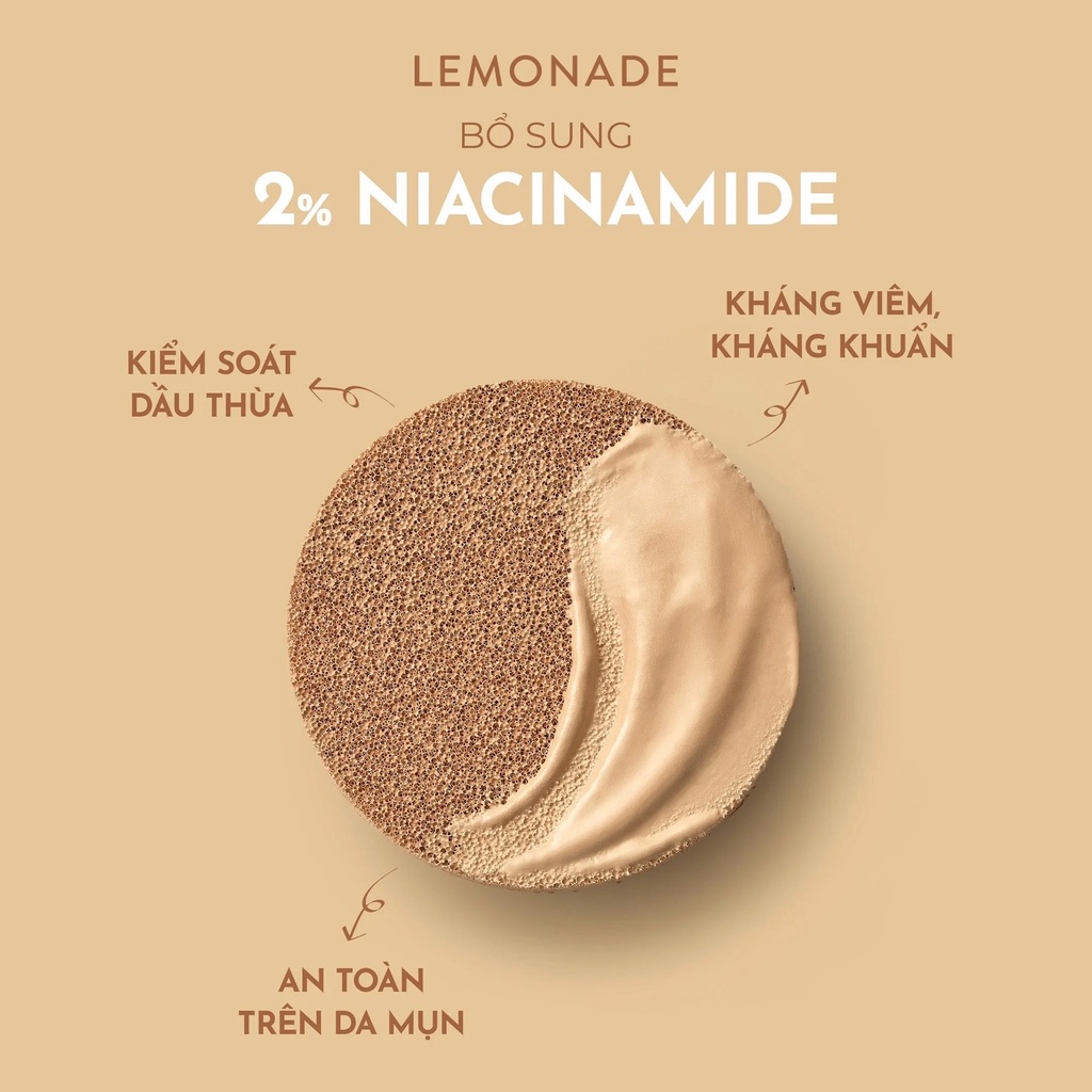 [FREESHIP]-Phấn nước kiềm dầu Supermatte cushion Lemonade
