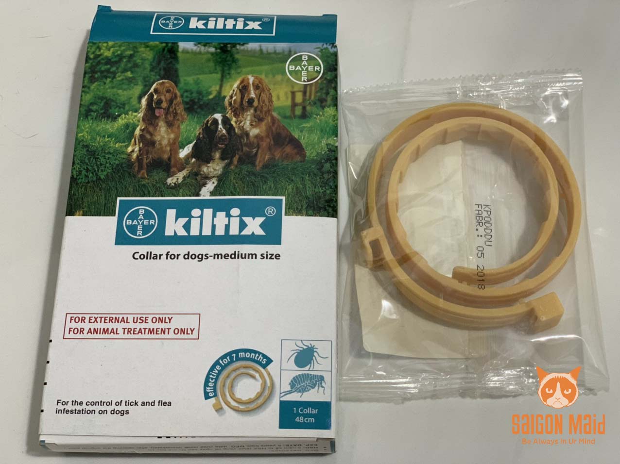 Vòng đeo cổ diệt ve rận cho chó Kiltix ( size medium)