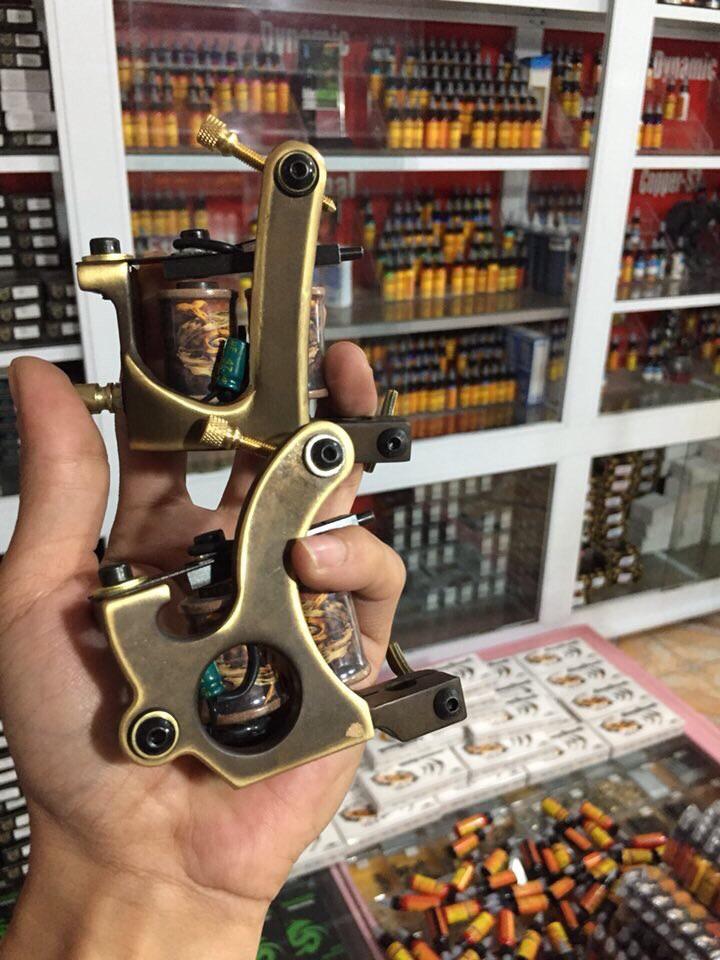 Bộ đôi máy xăm khung đồng