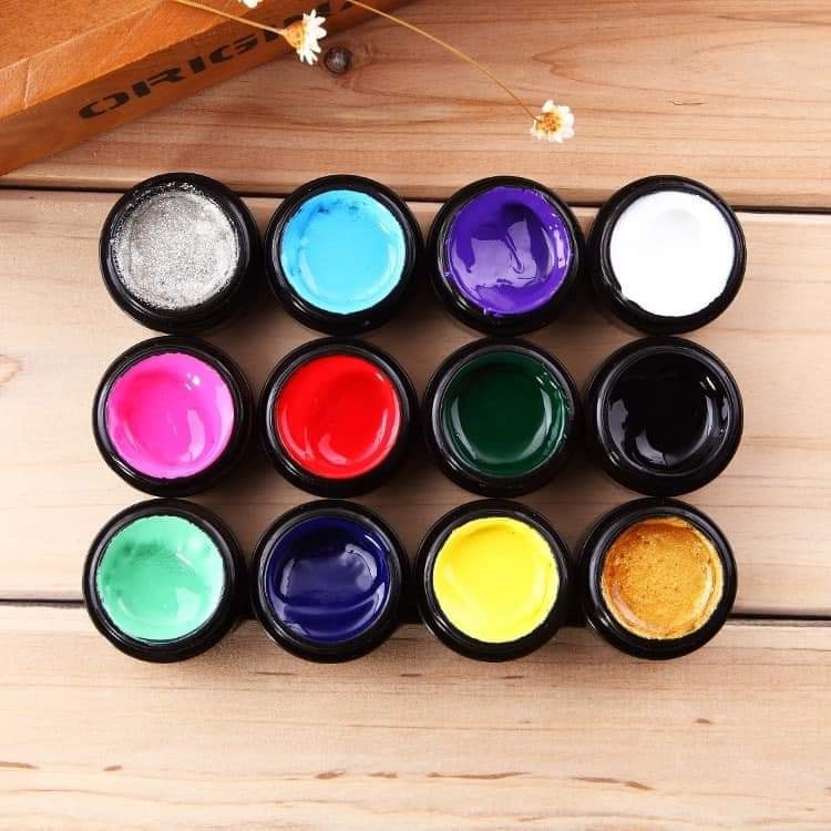 Set gel vẽ siêu đặc 12 màu