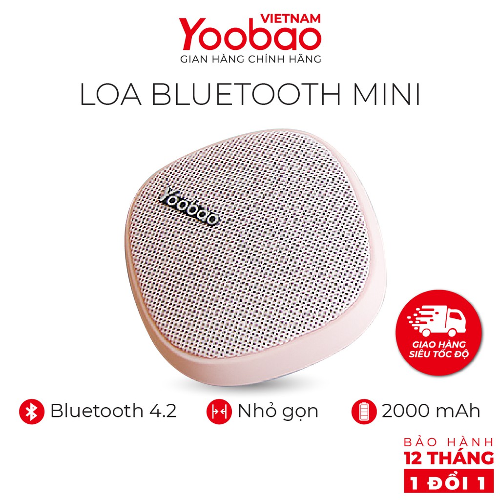 Loa bluetooth mini yoobao m1/wekome d20 dung lượng 2000mah công suất 3w - hàng chính hãng - bảo hành 12 tháng