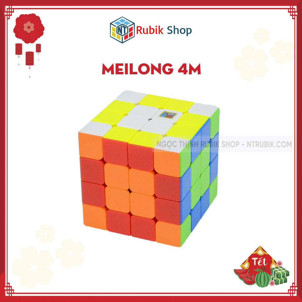 Rubik 4x4x4 Moyu Meilong 4M Stickerless (Hãng mod nam châm)