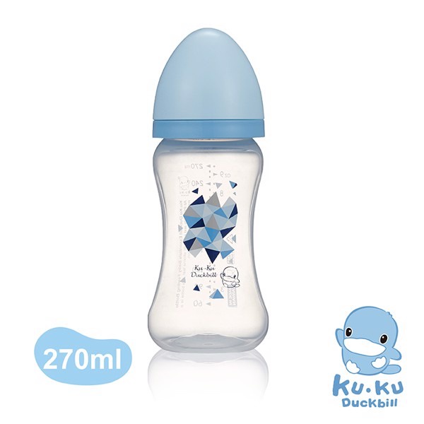 Bình sữa cổ rộng nhựa pp cao cấp kuku 90ml/270ml/360ml cho bé sơ sinh