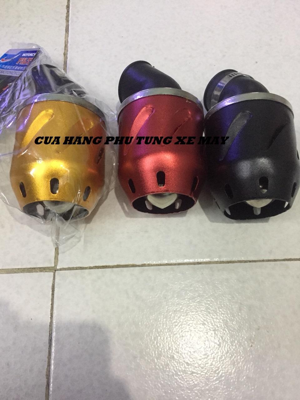 Pô e (lọc gió) tăng tốc kiểu xoắn họng lớn gắn bình xăng bông mai - giao màu ngẫu nhiên