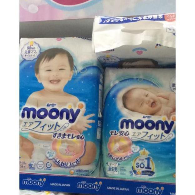 Bỉm moony dán newborn 90,s84,m64,l54 quần/ m58,l44,xl38,xxl26.