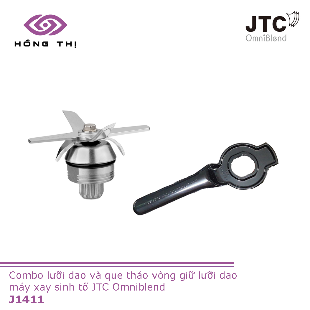 Combo lưỡi dao và phụ kiện tháo lưỡi dao máy xay sinh tố công nghiệp hiệu omniblend - hàng nhập khẩu