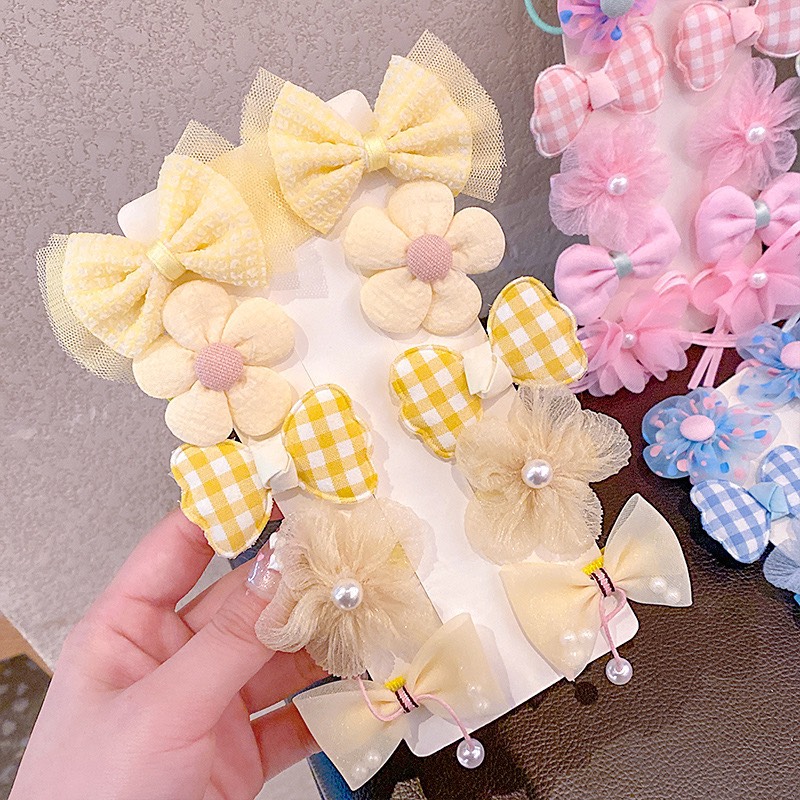 Set 10 kẹp nơ công chúa cho bé