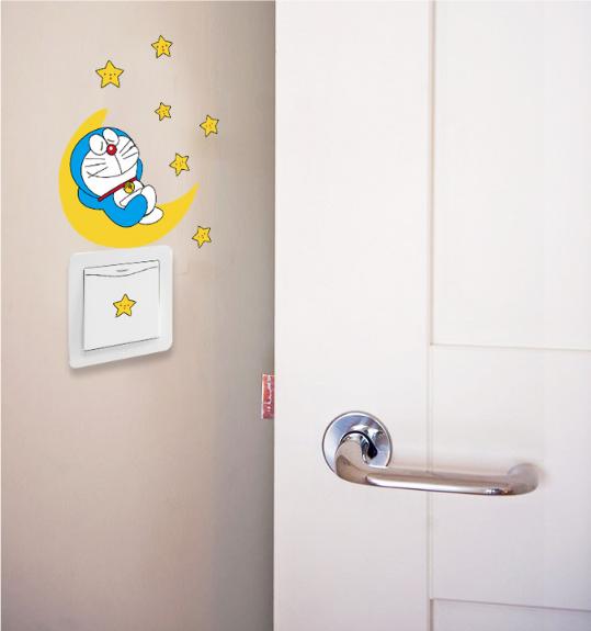 Decal dán Công Tắc Đèn - Hình Doremon
