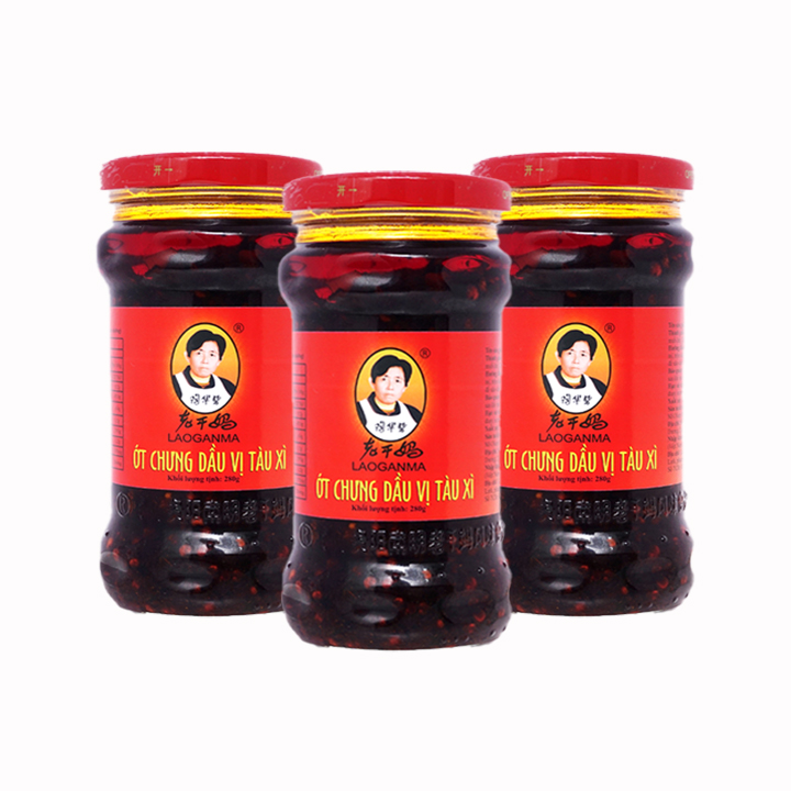 Combo 3 Lọ Laoganma Vị Tàu Xì 280G