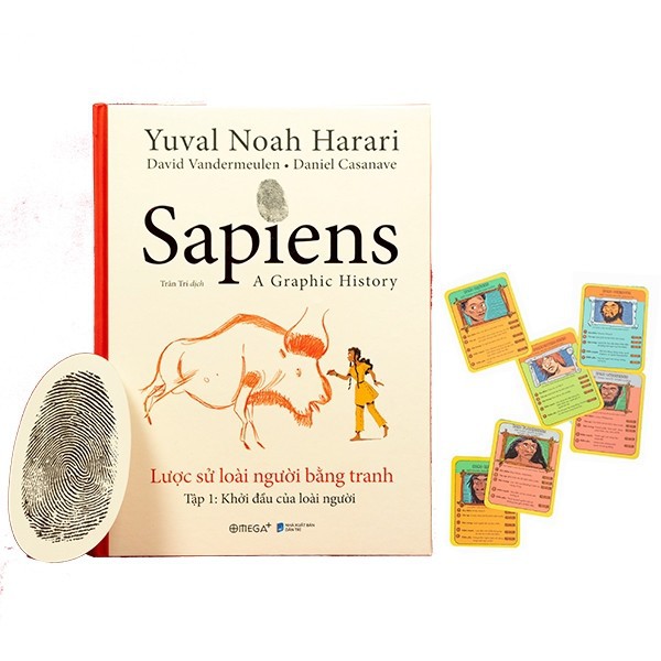 Sách - sapiens - lược sử loài người bằng tranh - tập 1: khởi đầu của loài người 345k