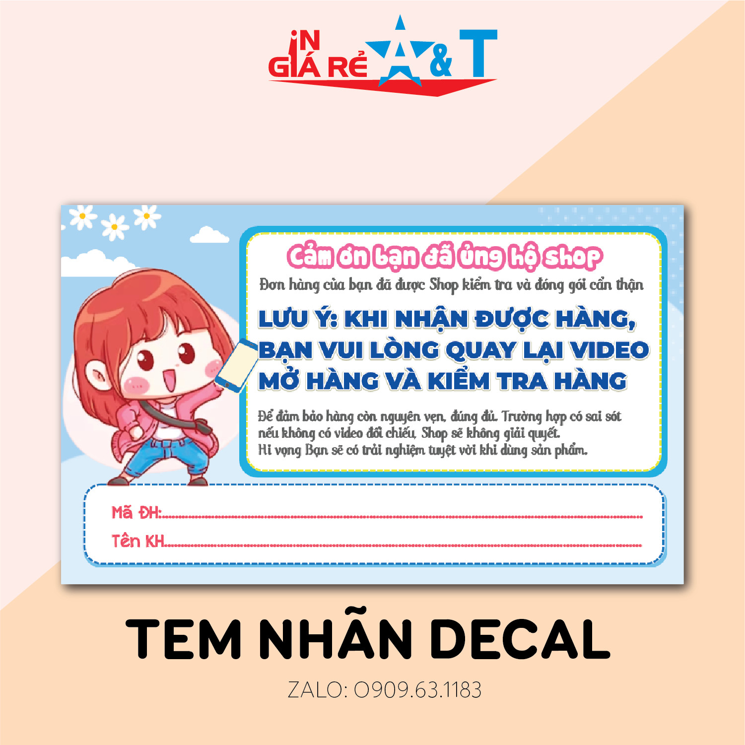 combo 100 Tem dán cảm ơn shipper, NHÃN CÁM ƠN SHIPPER-MẪU 8