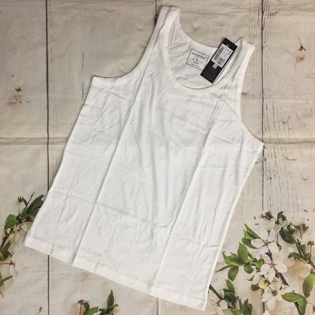 Áo Ba Lỗ Trắng- Ac21 Aristino 100%Cotton