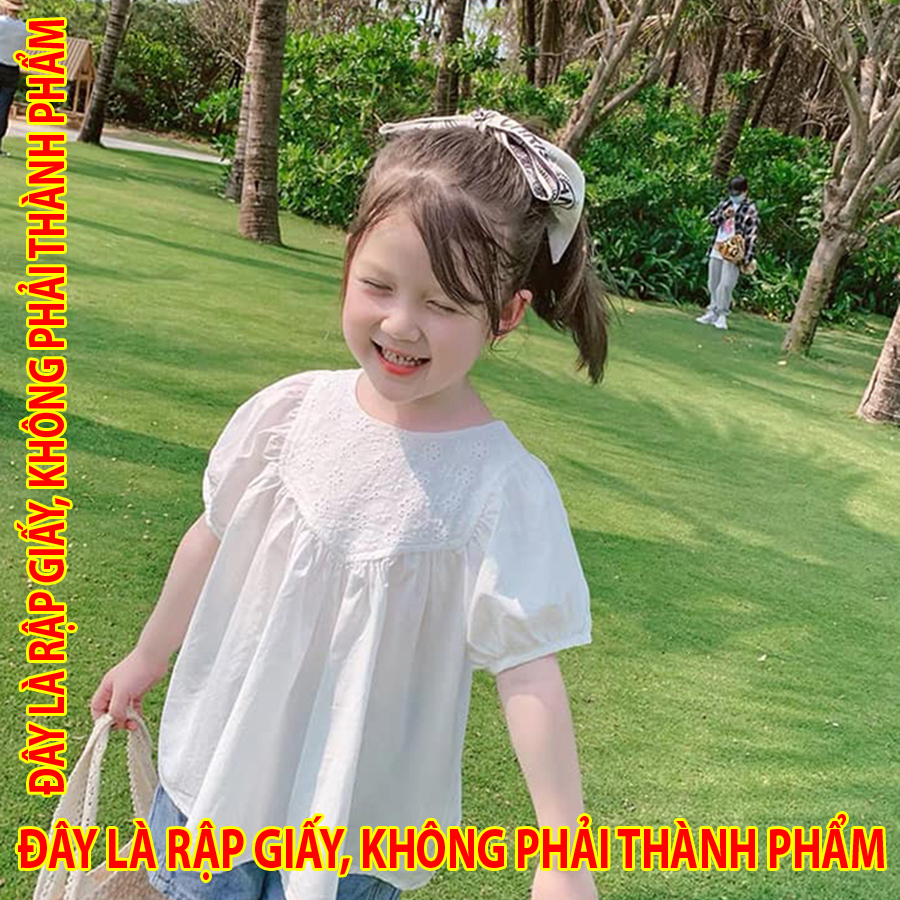 Rập giấy 30082 - bộ sơmi babydoll + đùi lưng thun