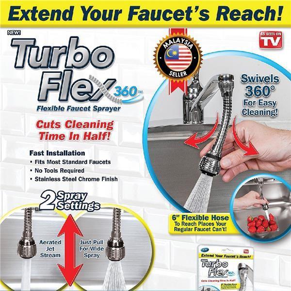 [HCM]Vòi tăng áp Turbo Flex 360