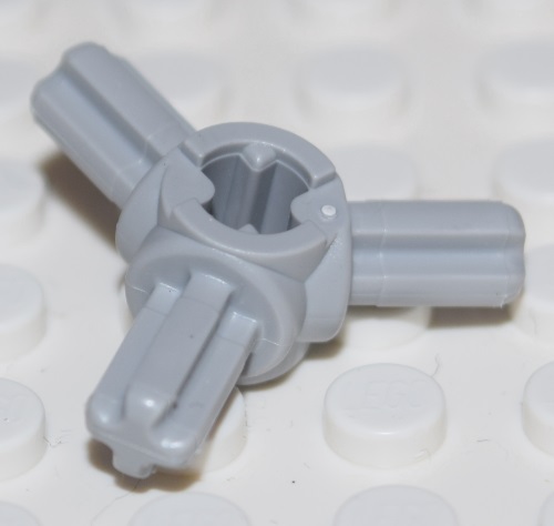 1x new genuine lego light bluish gray technic, axle connector hub with 3 axles id 4502595 57585
