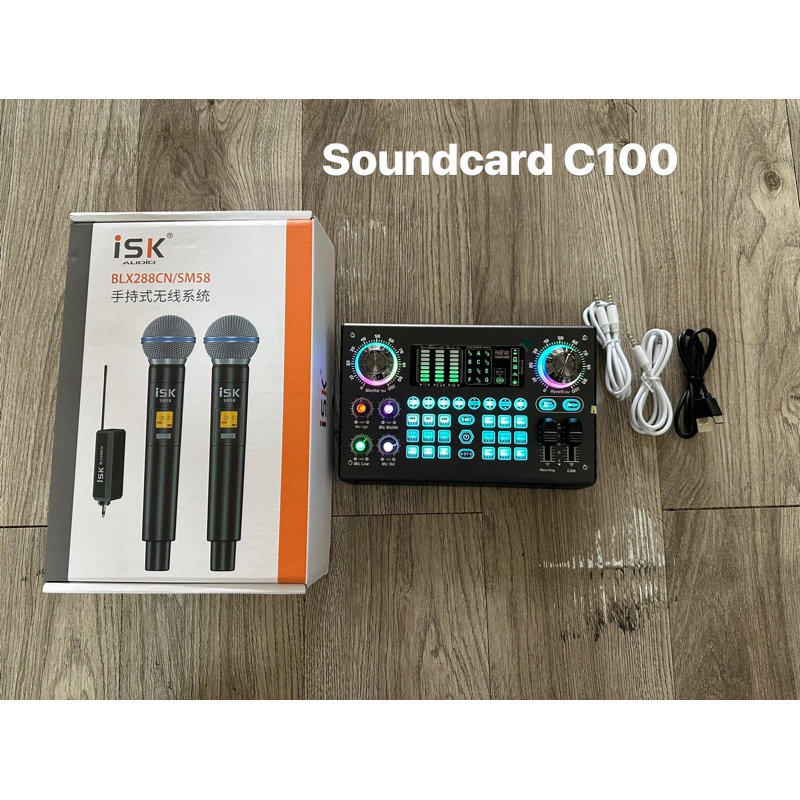 Bộ Soundcard C100 kèm nguồn 48V
