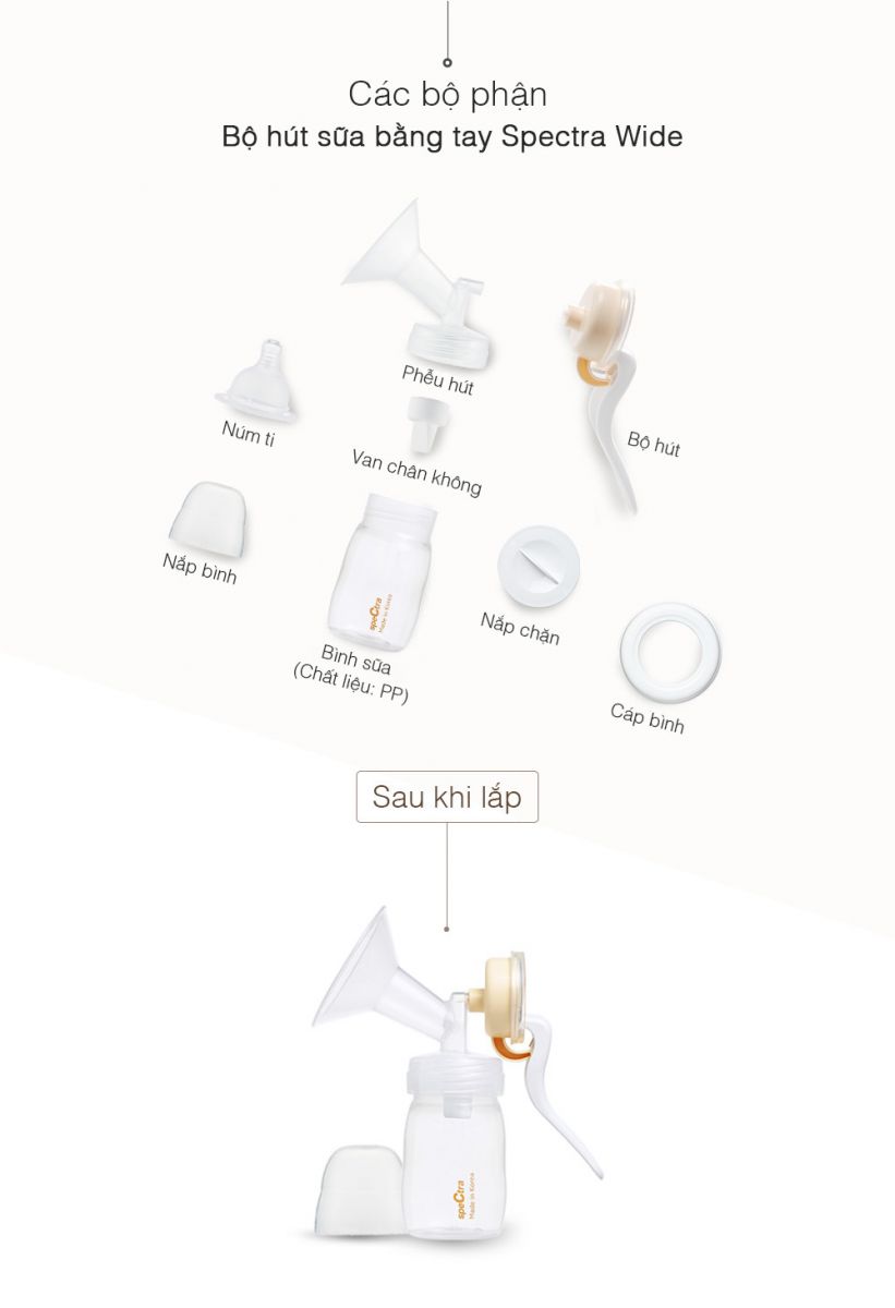 Máy hút sữa bằng tay Spectra Wide