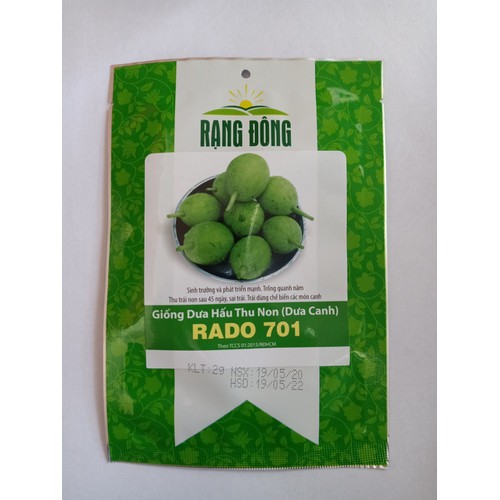 Hạt Giống Dưa Hấu Thu Non (Dưa Canh) Gói 2gr - RADO 701