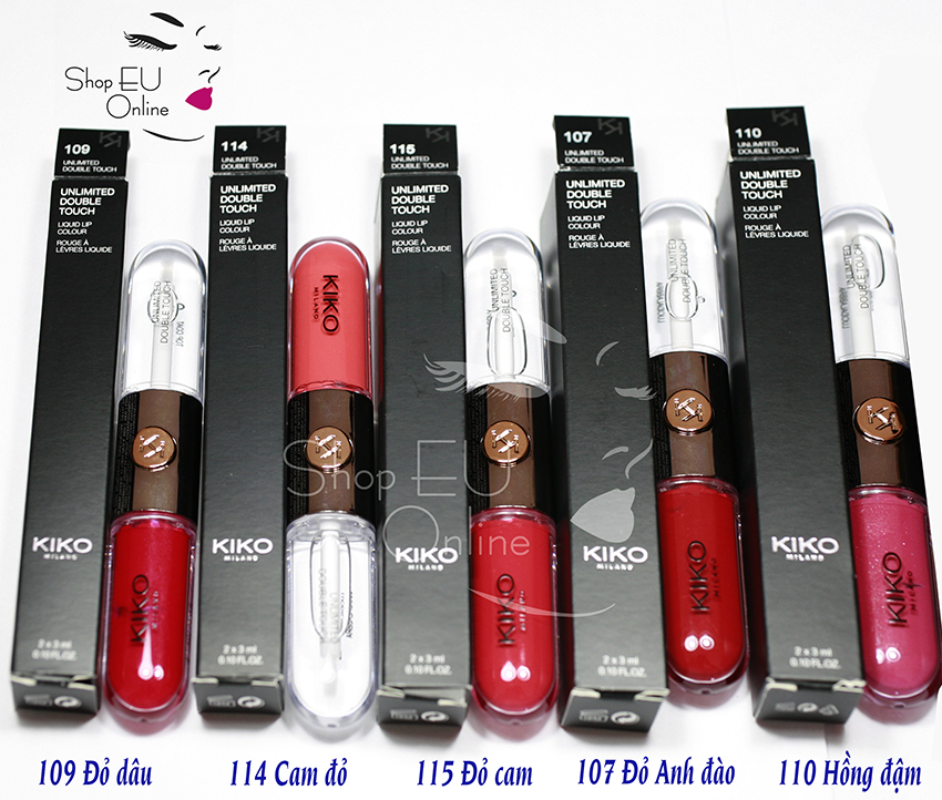 Son lì + bóng Kiko Unlimited Double Touch 2 đầu