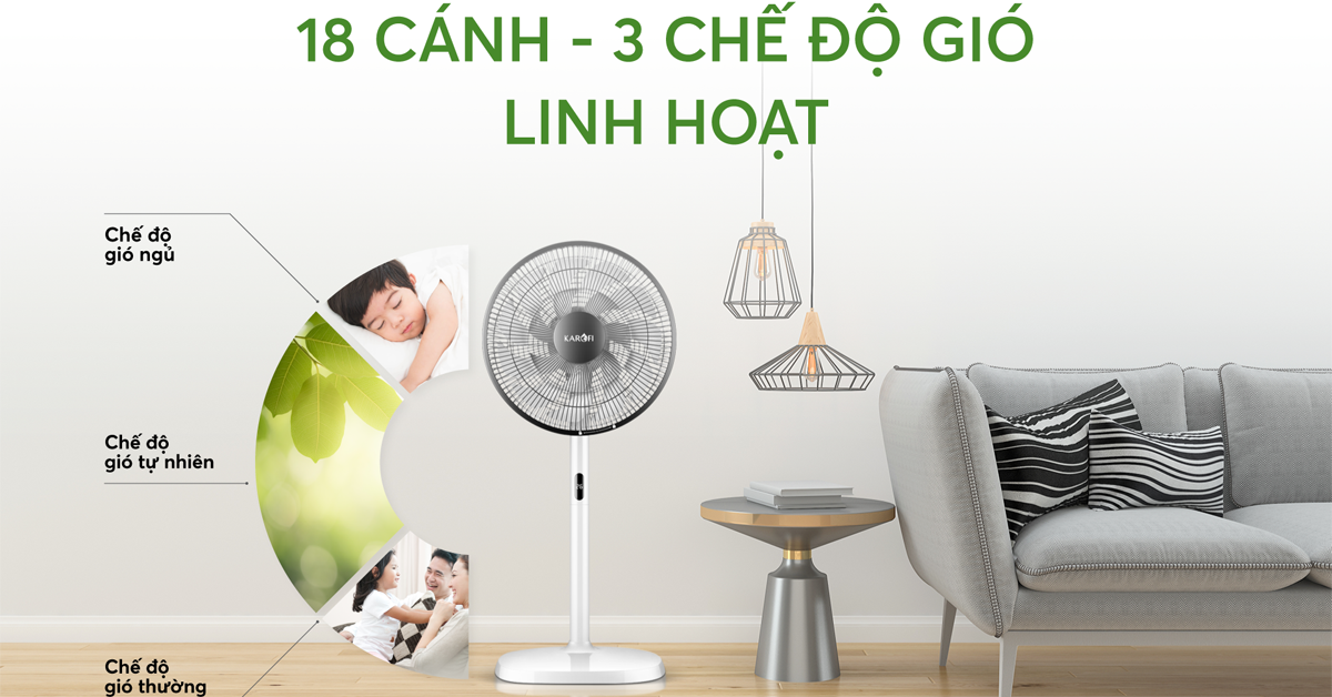 [GIAN HÀNG UY TÍN] [HÀNG CHÍNH HÃNG] Quạt đứng Karofi KF-352DC